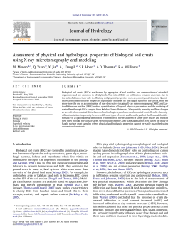 Assessment of physical and hydrological properties of biological soil