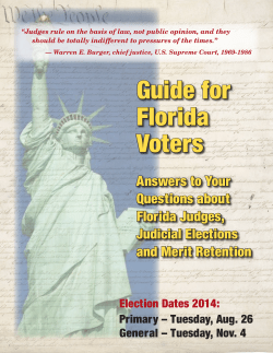 Guide for Florida Voters - Gadsden County Supervisor of Elections