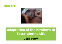 Adaptation of the newborn to Extra