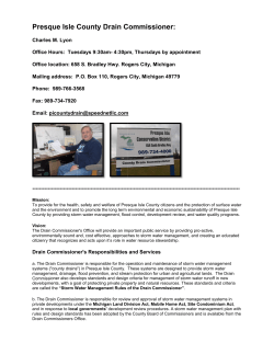 Drain Commissioner Duties