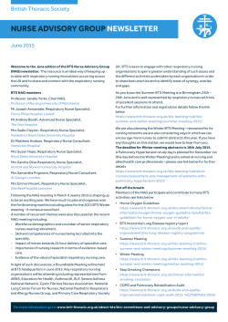 nurse advisory group newsletter
