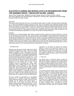 elevated fluoride and boron levels in groundwater