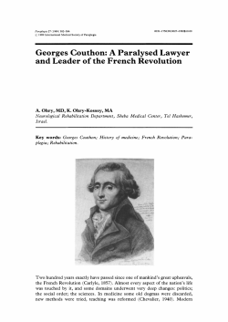 Georges couthon: a paralysed lawyer and leader of the