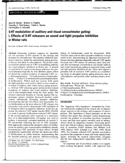 5-HImodulation of auditory and visual sensorimotor gating: I