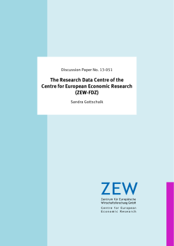 The Research Data Centre of the Centre for European Economic