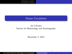 Ocean Circulation