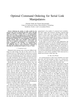 Optimal Command Ordering for Serial Link Manipulators