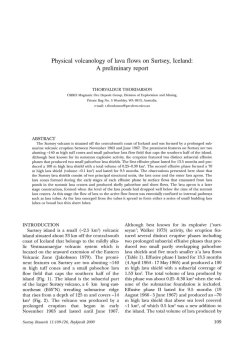 Physical volcanology of lava flows on Surtsey, Iceland: A preliminary