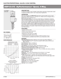 HSP10-47C HyPerformanceTM Spool, 4-Way