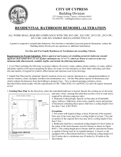 Bathroom Remodel/Alteration