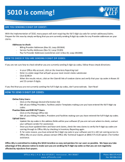 5010 is coming - are you submitting 9 digit zip codes?