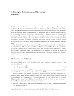8. Concepts, Definitions, and Governing Equations