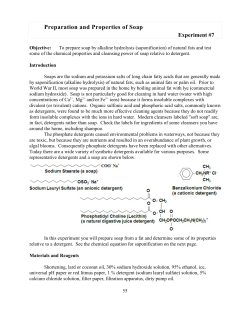Preparation and Properties of Soap