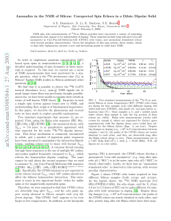 Anomalies in the NMR of Silicon: Unexpected Spin Echoes in a