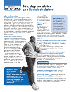 Cómo elegir una estatina para disminuir el colesterol