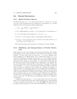 my notes on partial derivatives