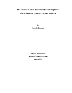 The superstructure determination of displacive