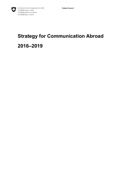 Strategy for Communication Abroad 2016-2019