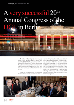 A very successful 20 Annual Congress of the DGL in Berlin