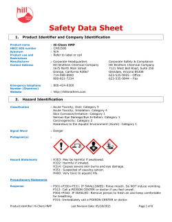 SDS - Hill Brothers Chemical Co.