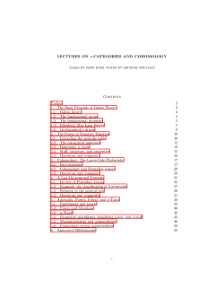 Lectures on n-Categories and Cohomology