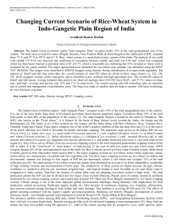 Changing Current Scenario of Rice-Wheat System in Indo
