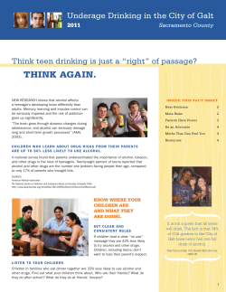 Patricia St. James &ndash; Underage Drinking Pamphlet Review