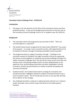 Innovation Centre Challenge Fund Guidance AY 2015-16