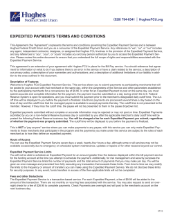 expedited payments terms and conditions