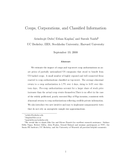 Coups, Corporations, and Classified Information