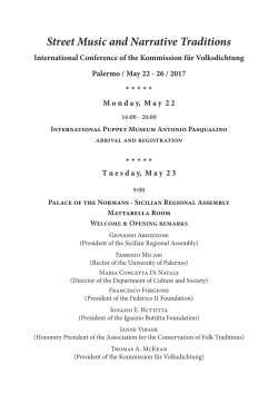 Street Music and Narrative Traditions