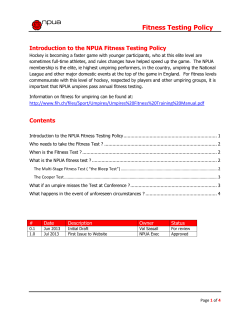 Fitness Testing Policy