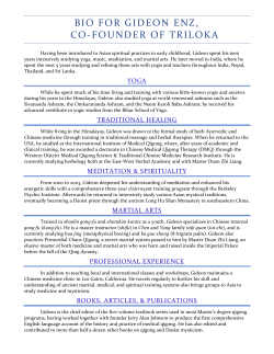 BIO FOR GIDEON ENZ, CO