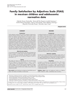 Family Satisfaction by Adjectives Scale (FSAS)