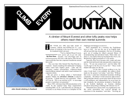 A climber of Mount Everest and other lofty peaks now helps others