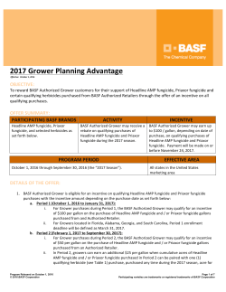 2017 Grower Planning Advantage