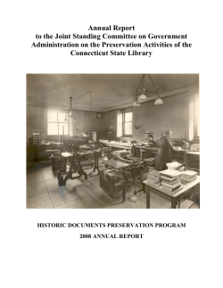 Annual Report to the Joint Standing Committee on Government