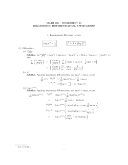 (log x) = 1 x f/ = f &times; (log f)