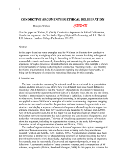 conductive arguments in ethical deliberation