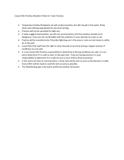 2016 Weather Policy - Cassel Hills Piranhas