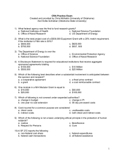 CRA Practice Exam - Oklahoma State Regents for Higher Education