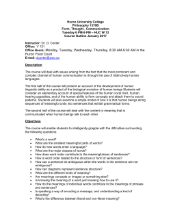 Course Outline - Huron College