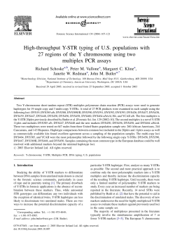 High-throughput Y-STR typing of US populations with 27