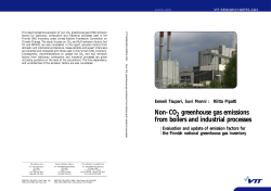 Non-CO2 greenhouse gas emissions from boilers and