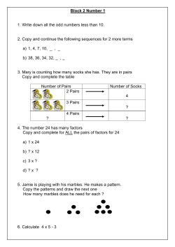 Block 2 Numbers - Banchory Academy