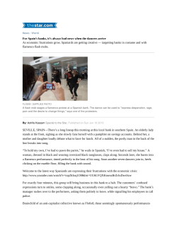 For Spain`s banks, it`s always bad news when the dancers
