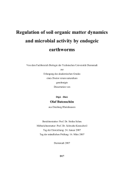 Regulation of soil organic matter dynamics and microbial