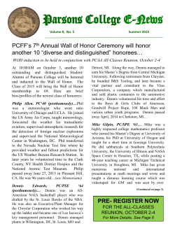 2015-summer-e-news - Parsons College Alumni