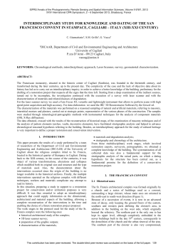 interdisciplinary study for knowledge and dating of the