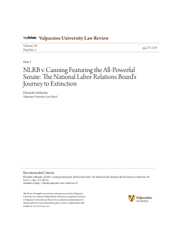 NLRB v. Canning Featuring the All-Powerful Senate